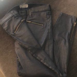 Faux leather pants